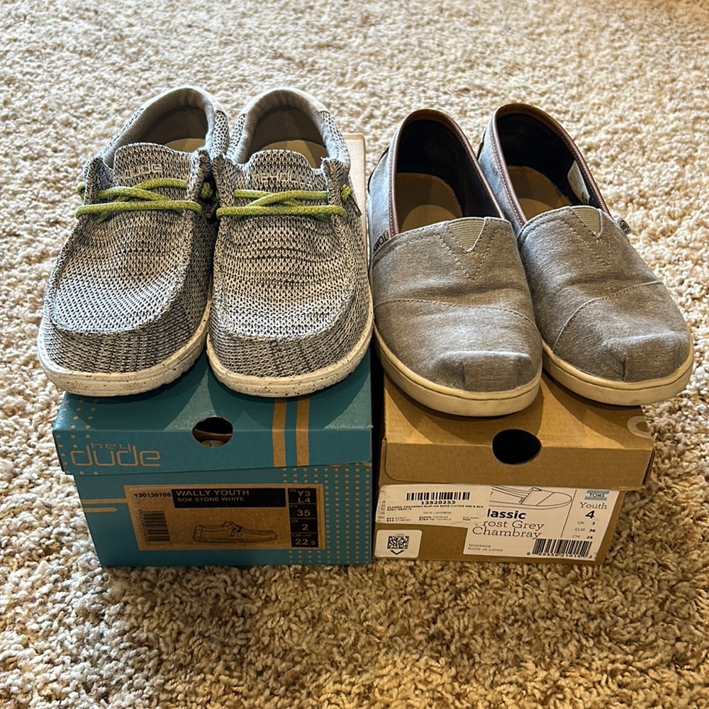 Two pair of boys shoes!